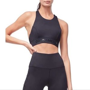 Good American Sport Bra in All Black